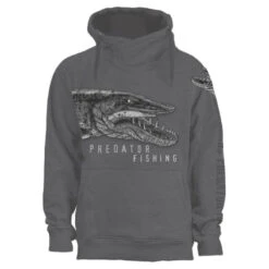 Fladen Hoody Greedy Pike Grey