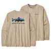Patagonia M's L/S Home Water Trout Responsibili-Tee Oar Tan