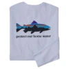 Patagonia M's L/S Home Water Trout Responsibili-Tee White