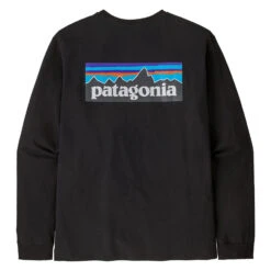 Patagonia M's L/S P-6 Logo Responsibili-Tee Black