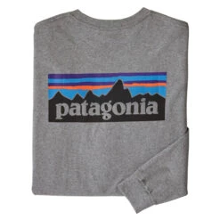 Patagonia M's L/S P-6 Logo Responsibili-Tee Gravel Heather