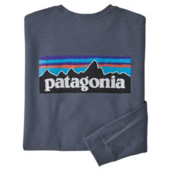 Patagonia M's L/S P-6 Logo Responsibili-Tee Plume Grey